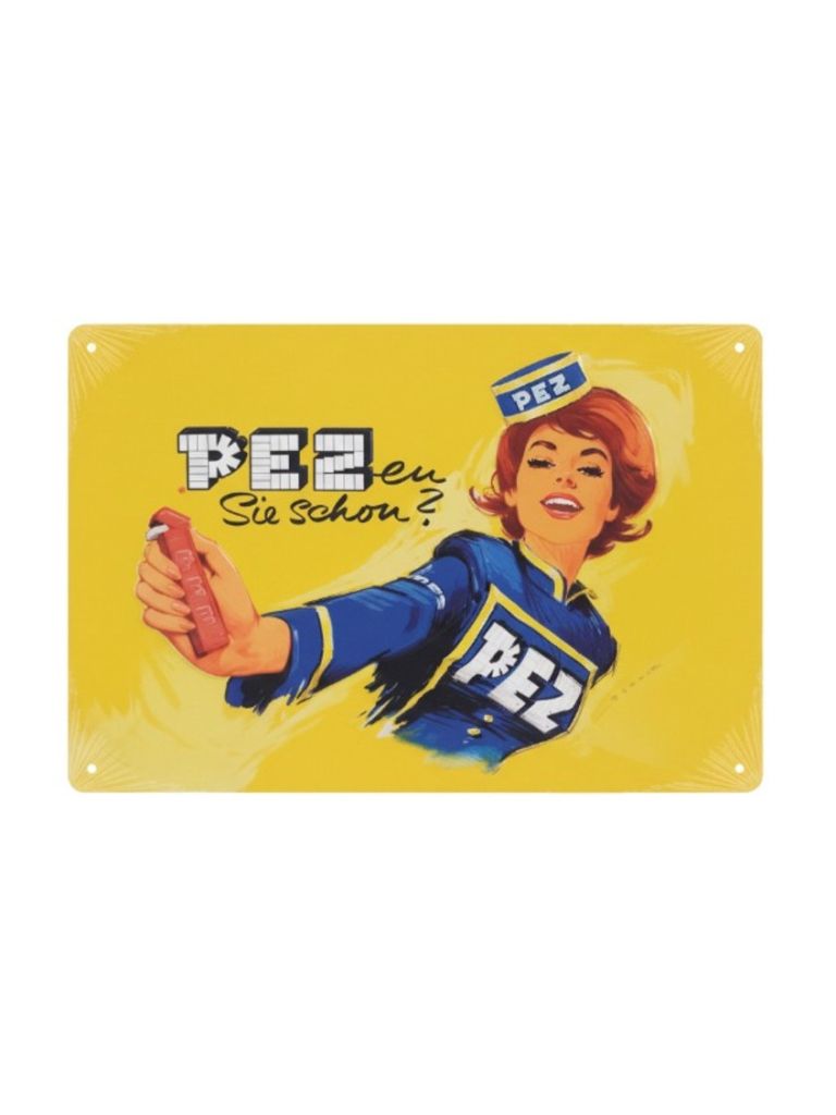 Blechschilder PEZ Sie schon 20 x 30 cm