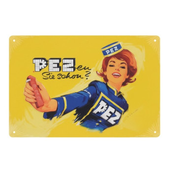 Blechschilder PEZ Sie schon 20 x 30 cm