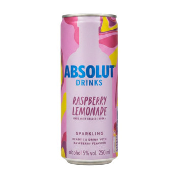 Absolut RTD Vodka&Raspberry Lemonade 0,25l 5% tin