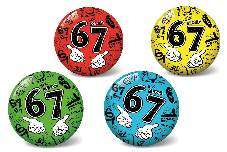 Míč 67/six seven nafouknutý 23cm 4 barvy