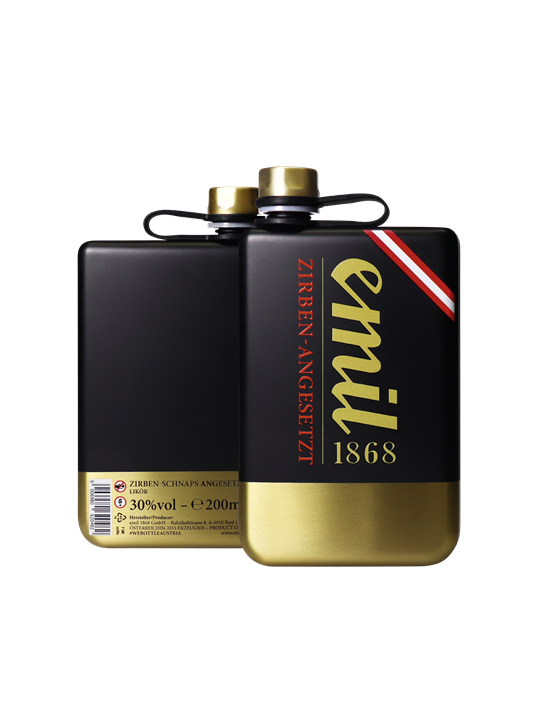 Emil Zirben Schnapps, 0,2 l 30% gold-black