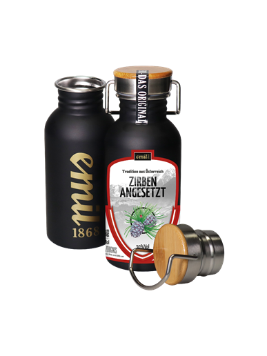 Emil Zirben Schnapps 0,5 l 30% stainless steel bootle