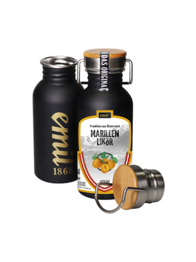 Emil Apricot Liqueur 20% 0,5 l Stainless Steel Bottle
