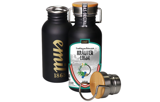 Emil Herbal Liqueur 0,5 l 20% Stainless Steel Bootle