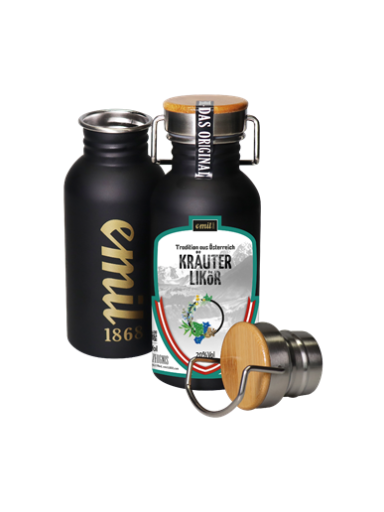 Emil Herbal Liqueur 20% 0,5 l Stainless Steel Bootle