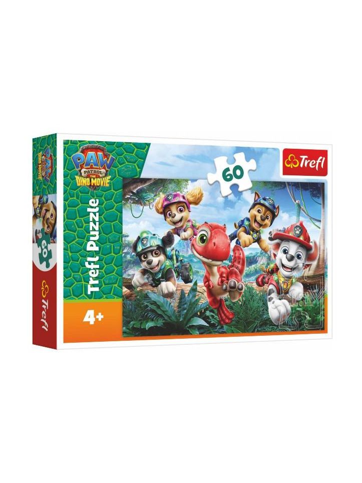 Puzzle Tlapková patrola/Paw Patrol Dino Movie: Dinosauří záchrana 33x22cm 60dílků v krabičce 21x14cm