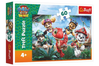 Puzzle Tlapková patrola/Paw Patrol Dino Movie: Dinosauří záchrana 33x22cm 60dílků v krabičce 21x14cm