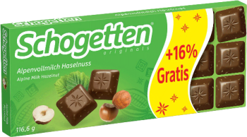 Schogetten Alpine Milk Chocolate with Hazelnut 116 g
