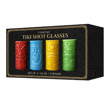 MIKAMAX Tiki Shot Glasses Ceramic