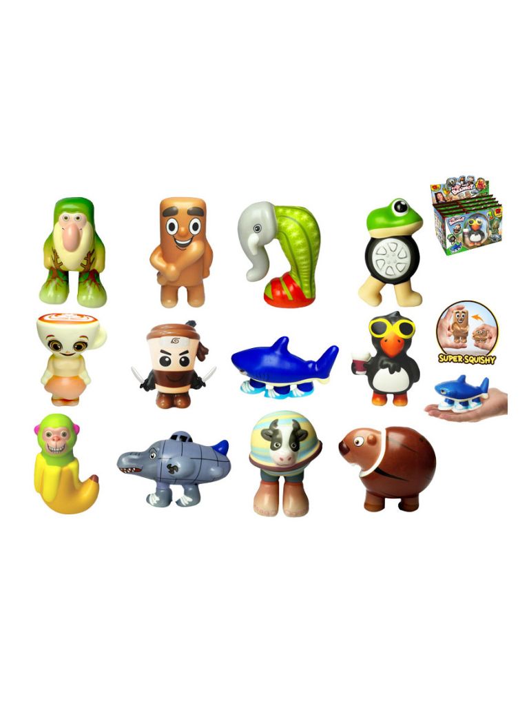 Brainrot PuffUps squishy 10-12cm v sáčku 12druhů 12ks v DBX