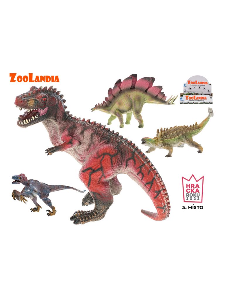 Zoolandia dinosaurus 15-19cm 4druhy v sáčku 12ks v DBX