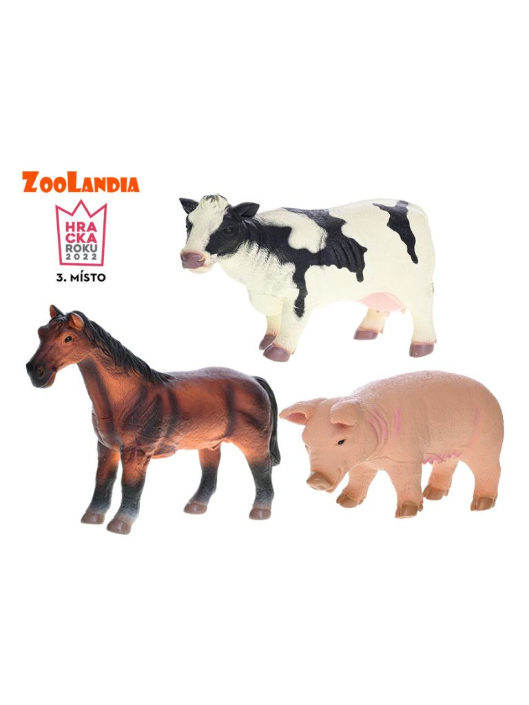 Zoolandia zvířátka farma 23-26cm 3druhy v sáčku