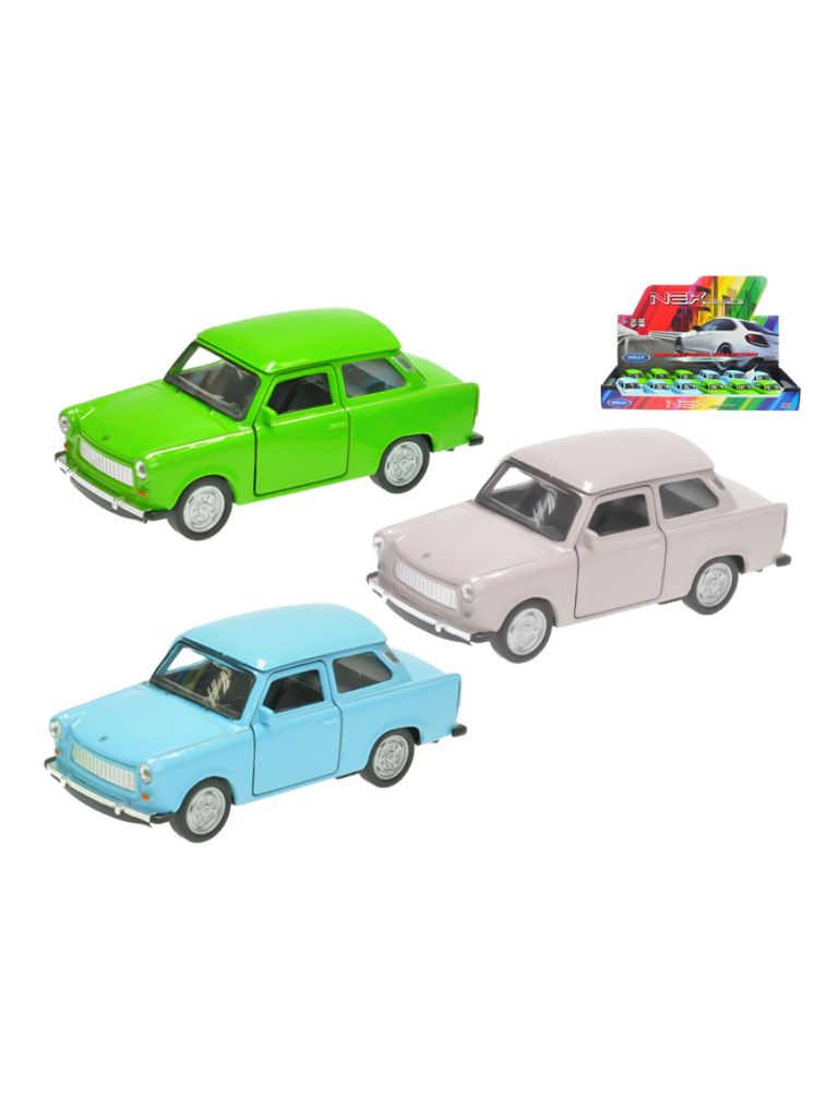 Welly Trabant 11cm kov zpětný chod 3barvy