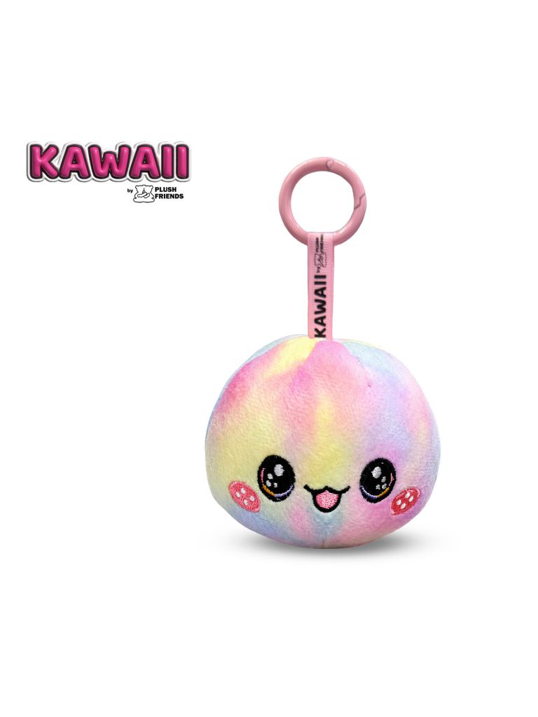 Plush Friends Kawaii Bao knedlíček plyšový/přívěsek na klíče 8cm duhový 10m+