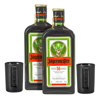 Jägermeister 2x 0,5l 35% + 2x Glass - 2