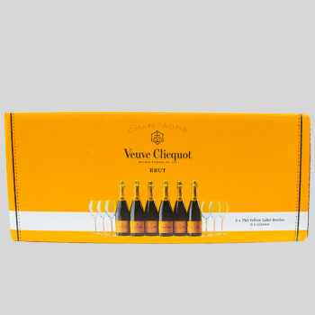 Veuve Clicquot Brut 6x0,75L 12% + 6 glass