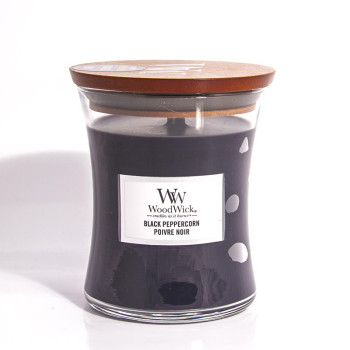 WoodWick Black Peppercorn glass medium
