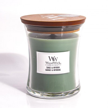 WoodWick Sage & Myrrh glass medium - 1