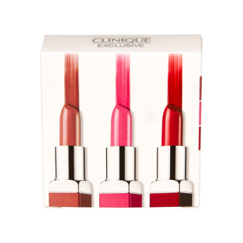 Clinique Lipstick Set: Pop Lip Colour + Prim-Bare + Pop Lip Colour + Prim- Cherry + Pop Lip Colour + - 2