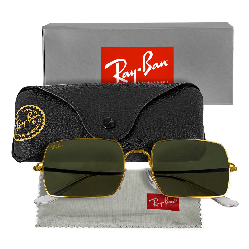 Ray-Ban RB1971 Square 1971 Classic 54 Green & Gold Sunglasses