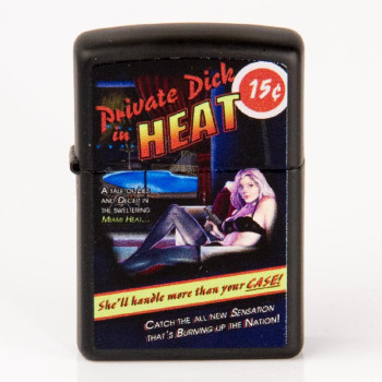 Zippo schwarz color "Private Dick in Heat"        - 1