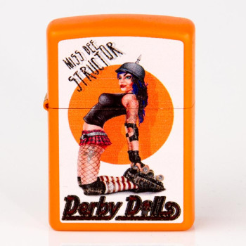 ZIPPO orange color "Derby Dolls"