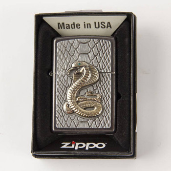 ZIPPO Grey Dusk Plakette "Cobra gold" 2005928