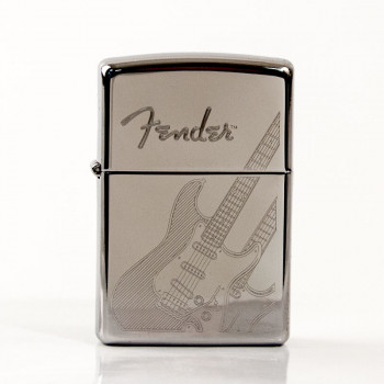 ZIPPO chrom poliert graviert "Fender Guitars" 60003476 - 1