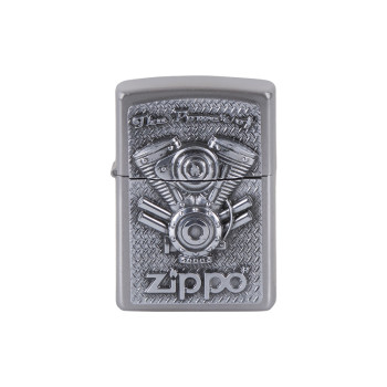 ZIPPO street cr. Plakette "The Power of V Motor" 2005714 - 2