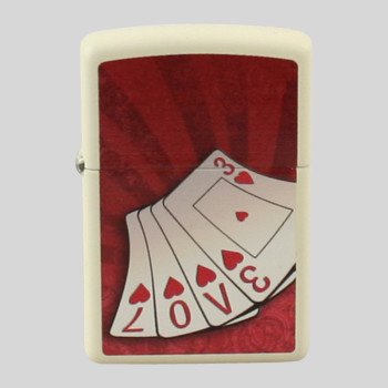 Zippo creme color Love cards 2001538