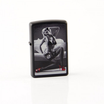 Zippo schwarz color"Stocking Red Shoes"60002010 - 1