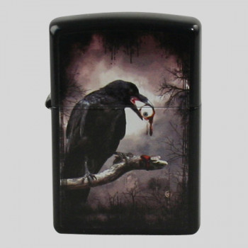 Zippo schwarz color Goth Raven Eyeball 2002374 - 1