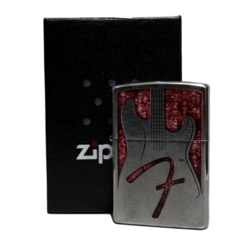 Zippo chrom geb. col. "Fender - F" 60002642