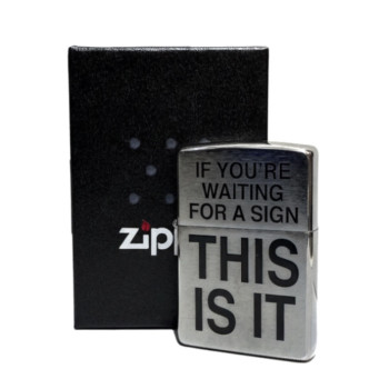 Zippo chrom geb. color "If you´re waiting.." 60002728