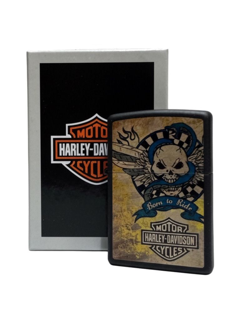 Zippo schwarz color "H.D. Born to Ride" 2003920