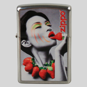 Zippo chrom gebürstet Strawberry delight 2002778