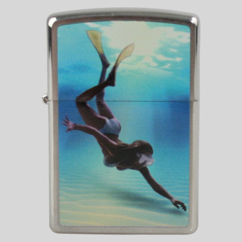 Zippo chrom gebürstet color BS Diving Girl 2002741