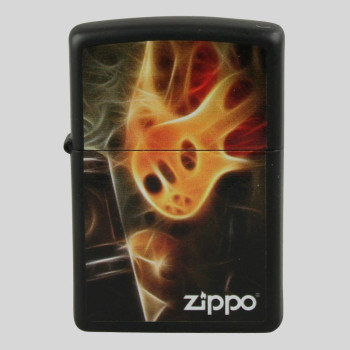 Zippo schwarz color Flaming Guitar 2002820