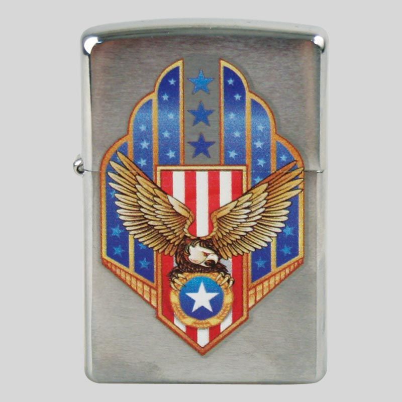 Zippo chrom poliert color American Eagle Shield 2003161