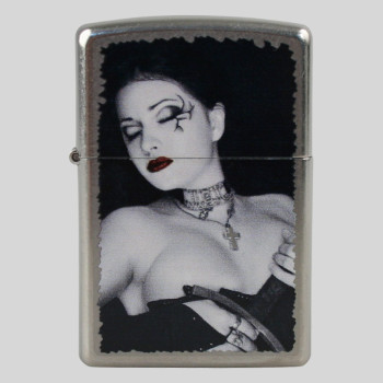 Zippo street chrom color Goth Style Woman 2003154