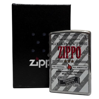 Zippo chrom gebürstet color "Zippo Guarantee" 60000068