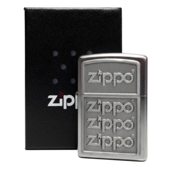 Zippo satin finish Plakette "Zippo Logos 3D"  2004503