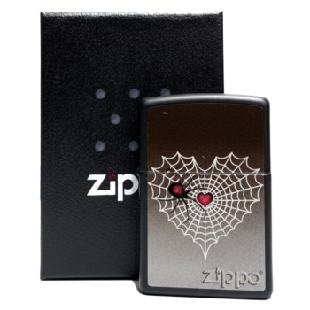 Zippo schwarz color "Love Spider in Web" 60000123