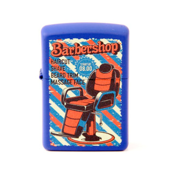 ZIPPO blau matt color "Barbershop" 60004348