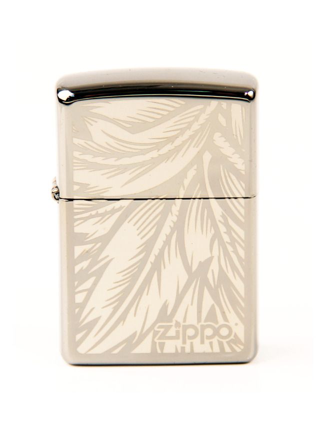 ZIPPO Black Ice gelasert "Feather" 60004559