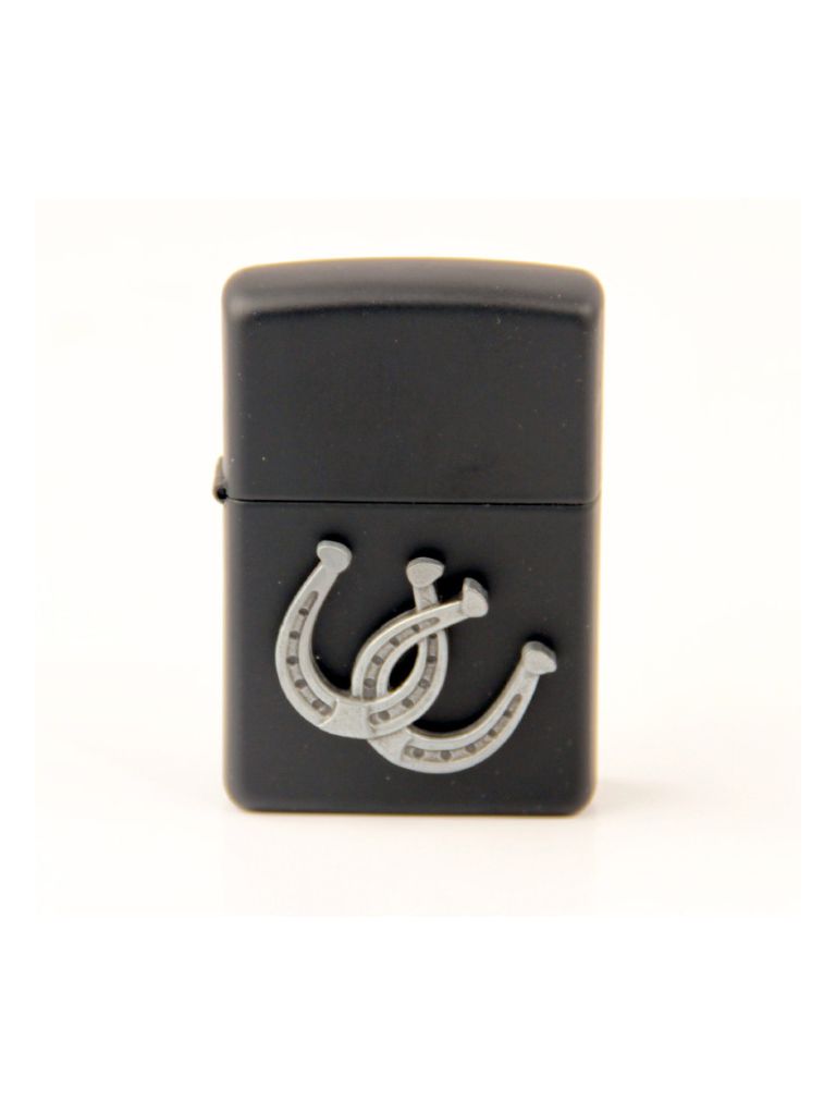 ZIPPO schwarz Emblem "Horseshoe/Hufeisen" 2006308