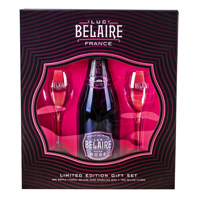 Luc Belaire Rare Rosé mit 2 Gläsern - Spirit Italia, 30,50 €
