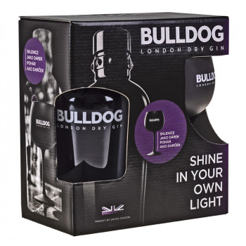 Bulldog London Dry Gin 40 % 0,7l + Glas