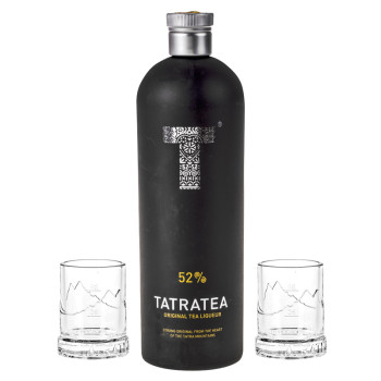 Tatratea Liqueur Original Tea 0,7 l 52% +2x Glasses - 2