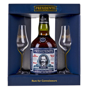 Presidente Marti 23Y Sistema Solera 0,7 l 40% gift box + 2 glasses